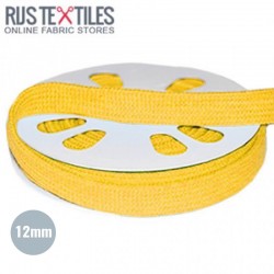 Flat Cotton Cord Yellow 12mm