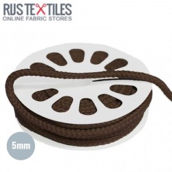Cotton Cord Brown 5mm (Per Meter)