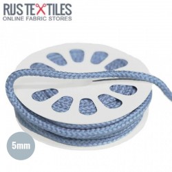 Cotton Cord Light Blue 5mm (Per Meter)