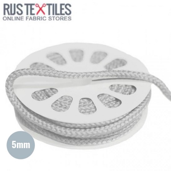 Cotton Cord White 5mm (Per Meter) - (Cord (Haberdashery))