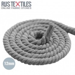 Cotton Cord (Rope) Light Grey 12mm