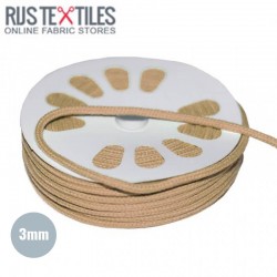 Cotton Cord Beige 3mm (Per Meter)