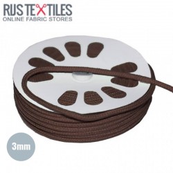 Cotton Cord Brown 3mm (Per Meter)