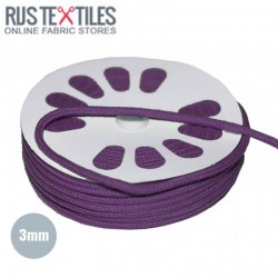 Cotton Cord Purple 3mm (Per Meter)