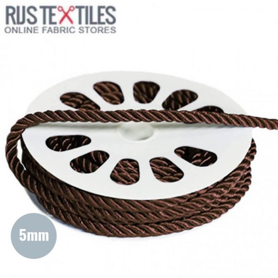 Cordelette En Satin Brun 5mm - (Cordelettes En Satin 5mm )