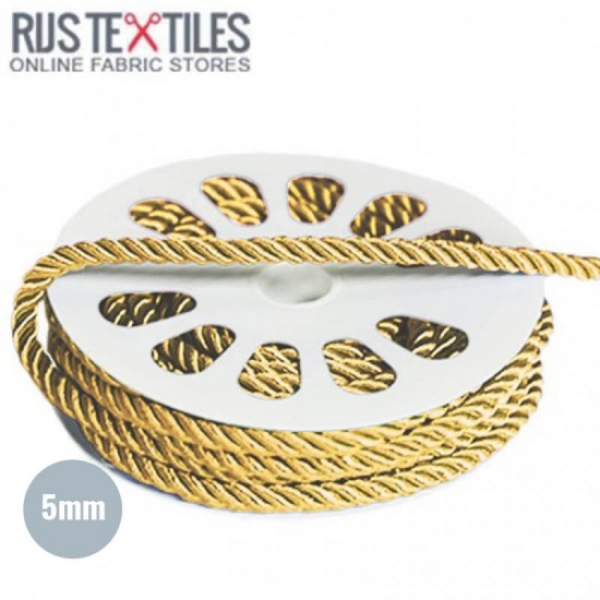 Silk Cord Gold 5mm - (Silk Cord 5mm )