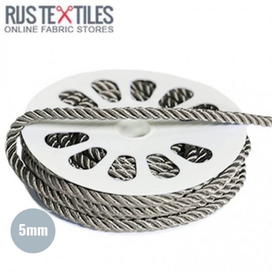 Coroncino Raso Grigio 5mm  - (Coroncino Raso 5mm)