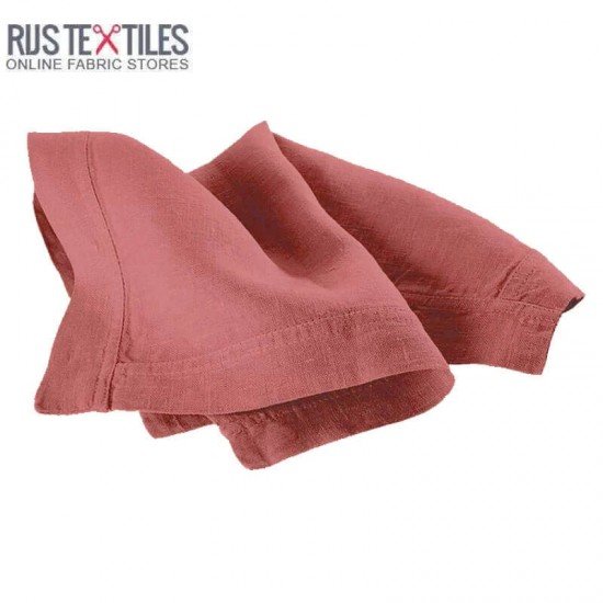 Linen Fabric Clay Pink