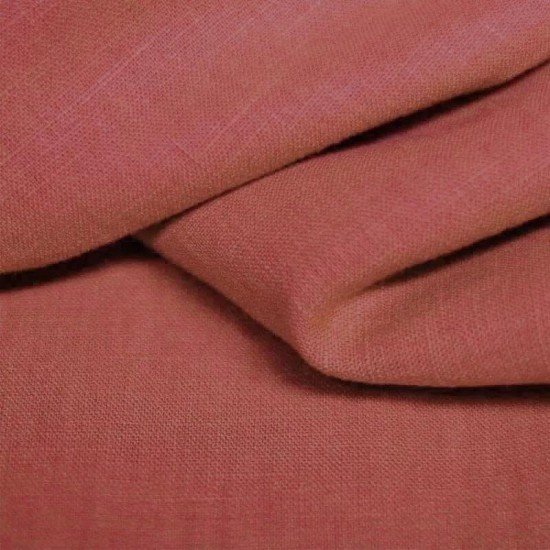 Linen Fabric Clay Pink