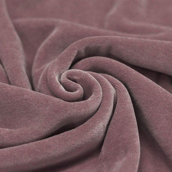 Nicki Velour Stoff Altmauve - (Nicki Velour Stoffe)
