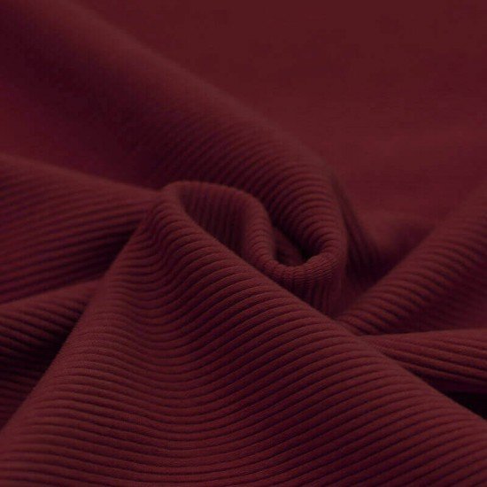Tissu Jersey Ottoman Côte bordeaux - (Tissu Jersey Ottoman Côte)