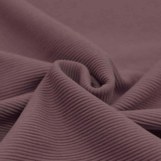 Tessuto Jersey A Coste Ottoman Mauve Antico - (Tessuto Jersey A Coste Ottoman)