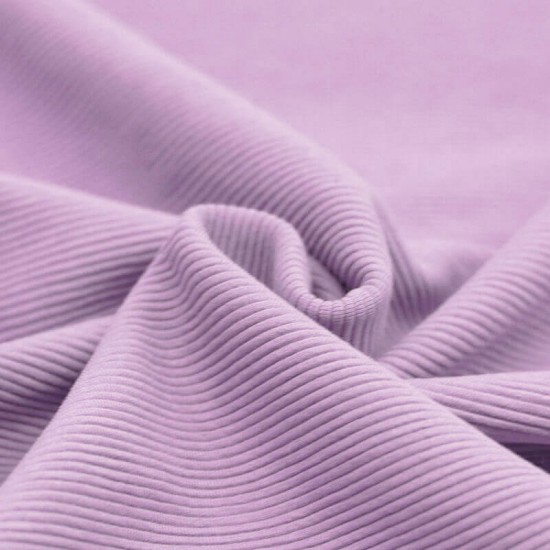 Ottoman Rib Jersey Fabric Pastel Lilac