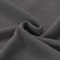 Ottoman Rib Jersey Stoff Dunkelgrau Melange Ottoman Rib Jersey Stoff Dunkelgrau Melange