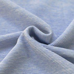 Ottoman Rib Jersey Fabric Light Jeans Melange