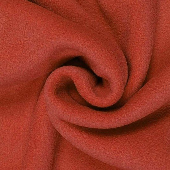 Polar Fleece Stof Burnt Orange - (Polar Fleece Stoffen)