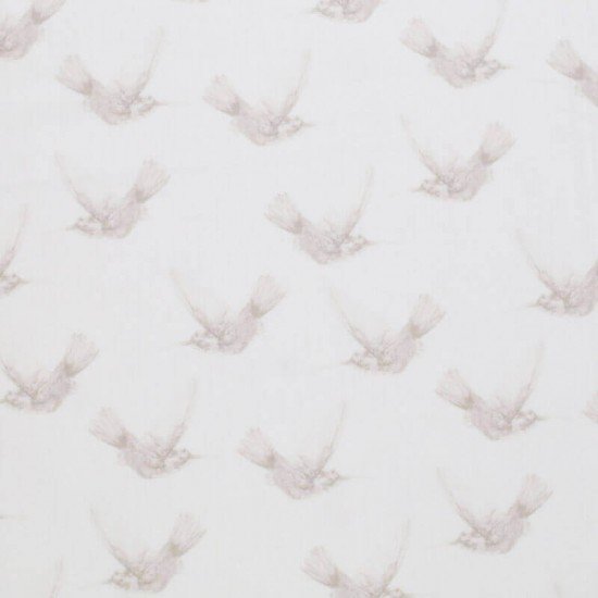 Bomuld Poplin Stof Digital Trykt - Kolibri Råhvid - (Bomuld Poplin Print )