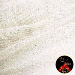 Sparkle Tulle Netting Fabric 300CM Wide Ivory 