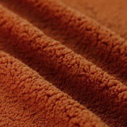 Curly Teddy Fabric Cognac