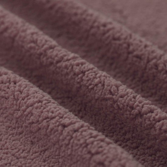Curly Teddy Fabric Old Mauve