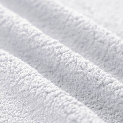 Curly Teddy Fabric White