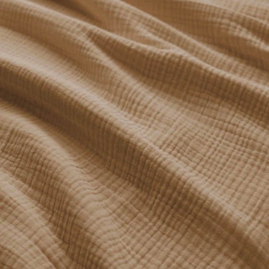 Tissu Gaze De Coton Épais (Triple Layer) Chameau - (Tissus Deco)