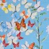Digital Print Viscose Jersey - Butterfly Garden Blue