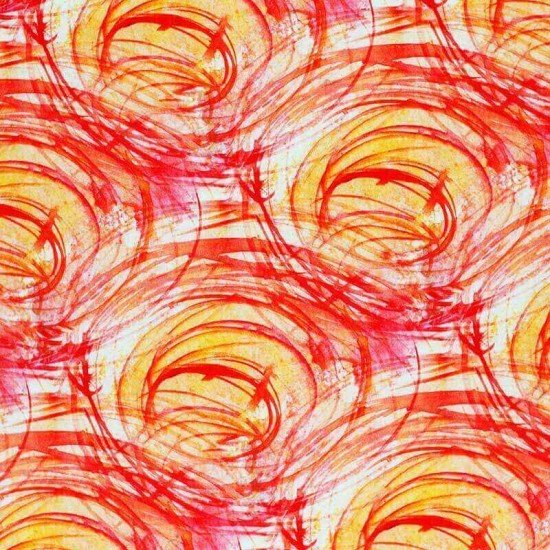 Jersey Di Viscosa Stampa Digitale - Bagliore Solare Orange - (Tessuto Jersey Stampato)