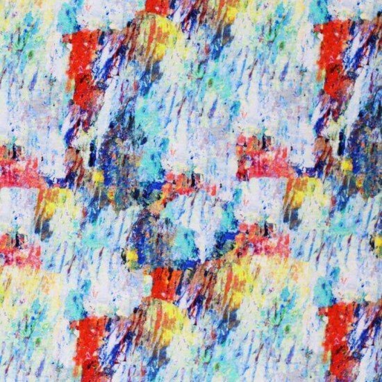 Jersey Di Viscosa Stampa Digitale - Pittura Astratta - (Tessuto Jersey Stampato)
