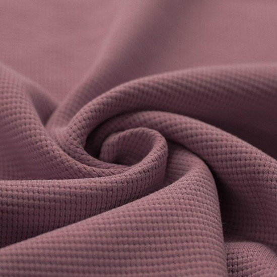 Wafel Jersey Stof Oud Mauve - (Jersey Stoffen)