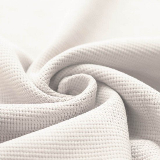 Waffle Knit Jersey Fabric Ecru - (Jersey Fabrics)
