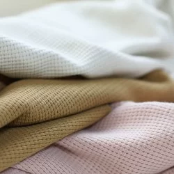 Vaffel Jersey Strikstof Naturel Beige Vaffel Jersey Strikstof Naturel Beige