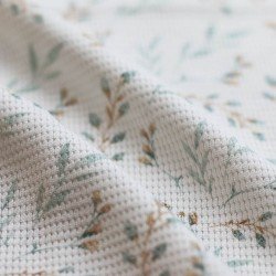 Waffle Knit Jersey Fabric - Willow Branch