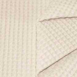 Waffle Pique Fabric Natural