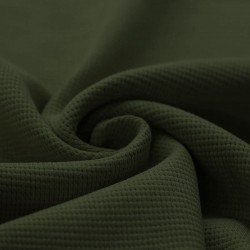 Waffle Knit Jersey Fabric Army Green