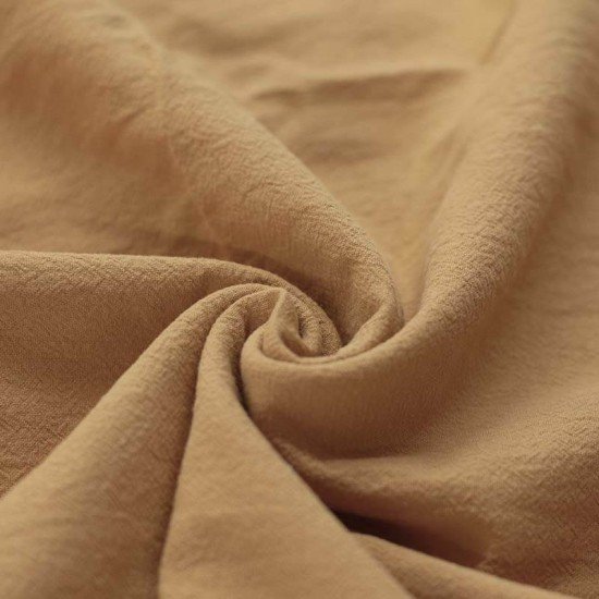 Tissu Coton Lavé Chameau - (Tissu Coton lavé)
