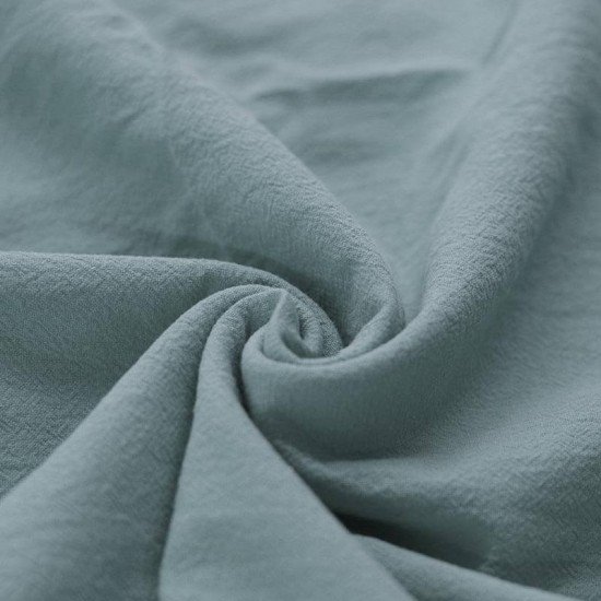 Tessuto Di Cotone Lavato Verde Antico - (Deco Tessuti)