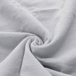 Washed Cotton Fabric Silver Grey