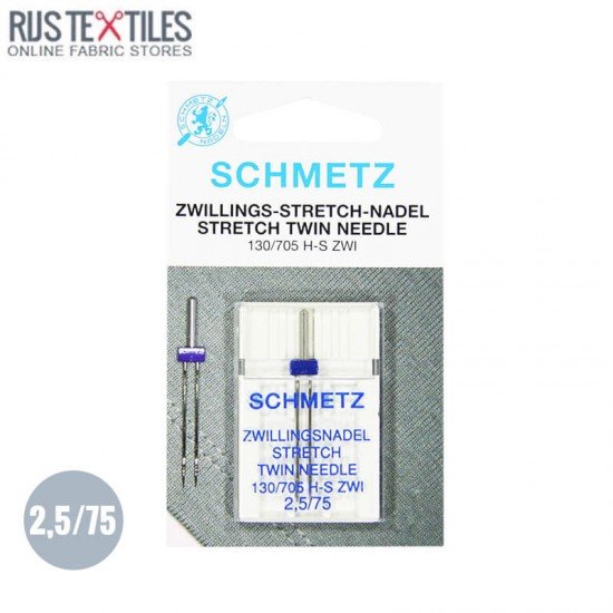 Aiguilles Double Stretch Schmetz 2,5/75 (130/705 H-S ZWI)  - (Aiguilles (Mercerie))