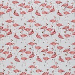 Jersey Cotton Fabric Digital Print - Flamingo