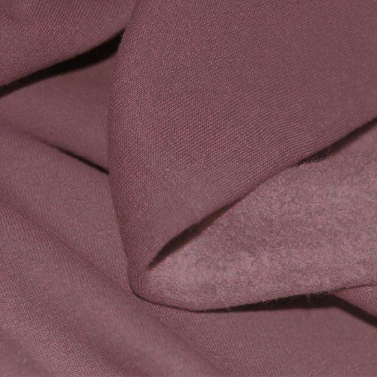 Tessuto Felpa Cotone Mauve Antico - (Tessuti Felpa Cotone (Rovescio Garzato) )