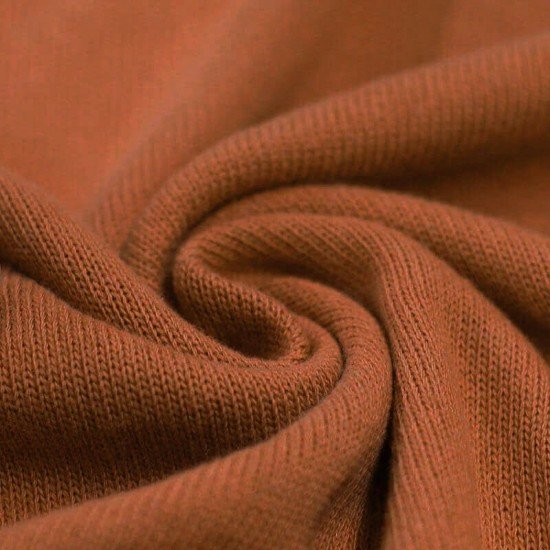 Tessuto A Maglia Per Bambini Di Cotone Cognac - (Tessuti Bambini)
