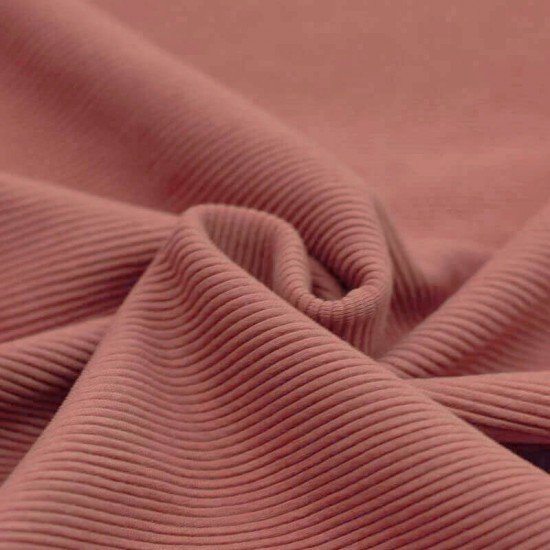 Tessuto Jersey A Coste Ottoman Argilla Rosa - (Jersey Tessuti)