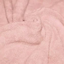 Baumwollfleece Stoff (Sherpa) Nude Rosa