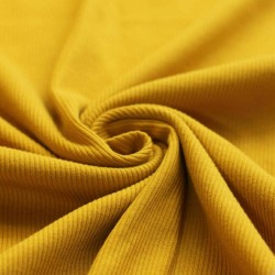 Rib Knit Jersey Fabric Ocher