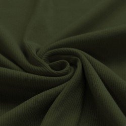 Rib Knit Jersey Fabric Army Green