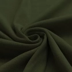 Rib Jersey Stof Leger Groen 