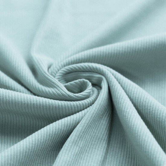 Tissu Maille Tricot Côtelé Mer Verte - (Tissus Jersey)