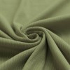 Rib Knit Jersey Fabric Olive