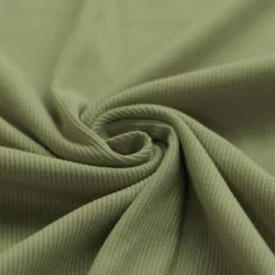 Rib Jersey Stof Olijf